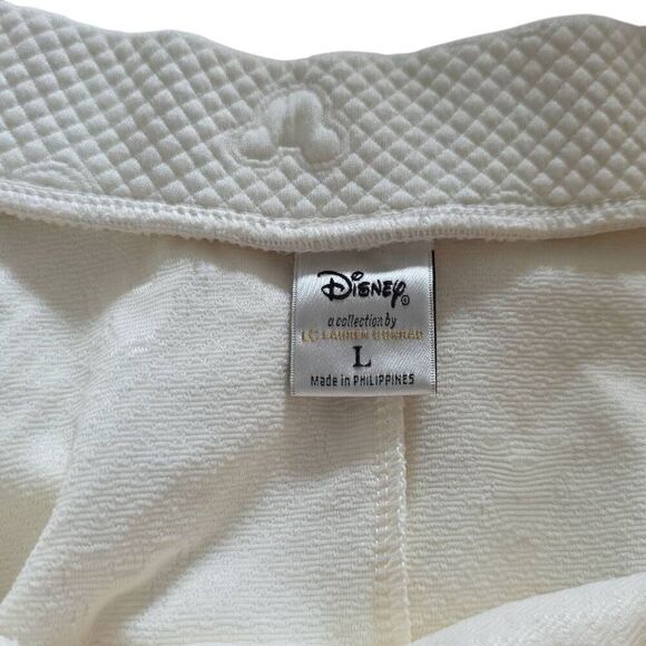 Disney LC Lauren Conrad Women's Large Cream Mickey Embossed Skater Skirt - Picture 3 of 6